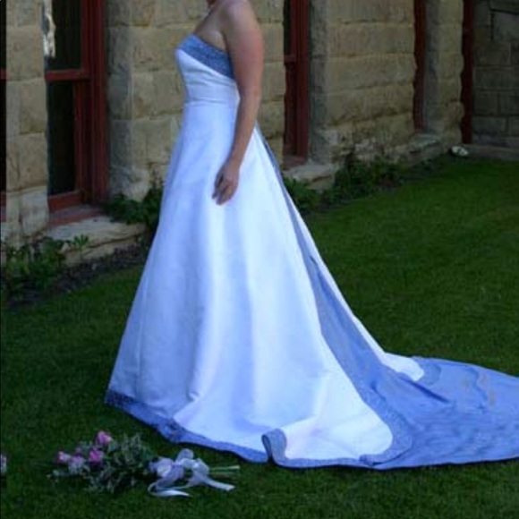 David’s Bridal Periwinkle h9274 Wedding Dress Bundle - Picture 2 of 5